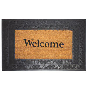 welcome coir doormat homebase