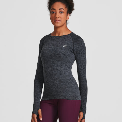 IdealFit Seamless Long Sleeve Top - Black