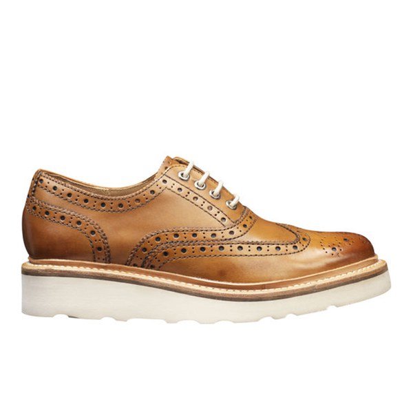 Grenson Women's Emily V Brogues - Tan - Free UK Delivery over £50