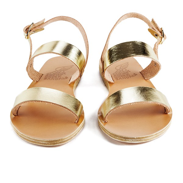 Ancient Greek Sandals Women's Clio Leather Sandals - Platinum - Free UK ...