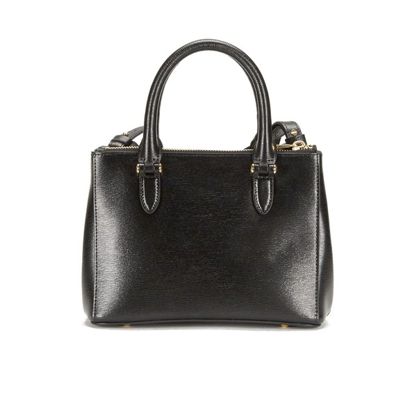 Lauren Ralph Women S Newbury Mini Double Zip Satchel Black Gold Lauren Ralph Women S Newbury Mini Double Zip Satchel Black Gold Image 7