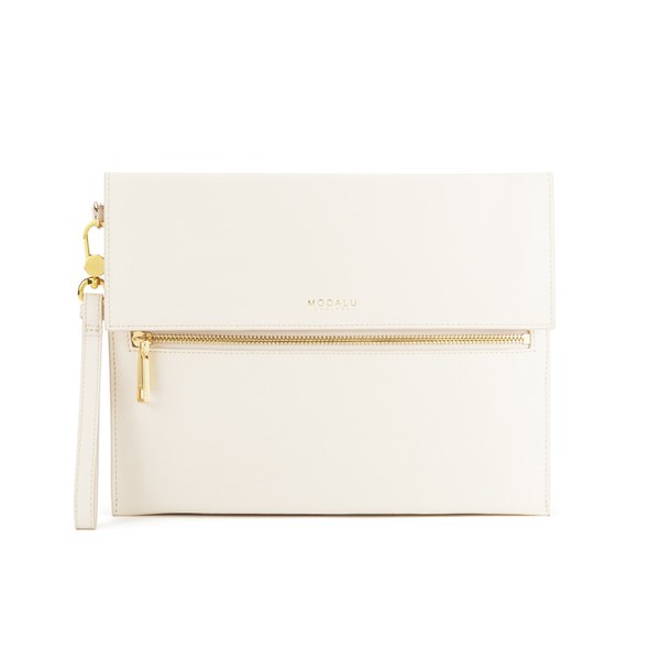 Modalu Women's Erin Clutch Bag Vanilla Cream Womens Accessories
