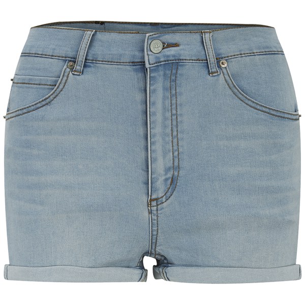 Cheap Monday Women's 'Short Skin' High-Waist Denim Shorts - Hydro Blue ...