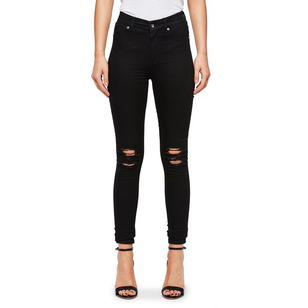 Cheap Monday Women's 'Mid Spray' Mid-Waisted Jeggings - Rip Black ...