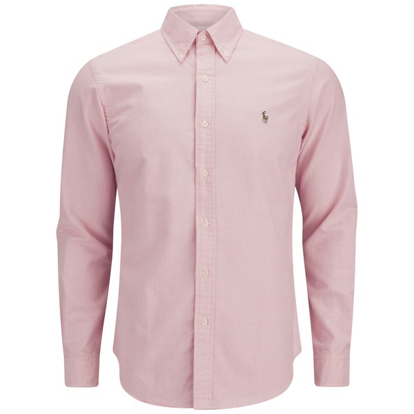 Polo Ralph Lauren Men's Slim Fit Long Sleeved Shirt - Pink - Free UK ...