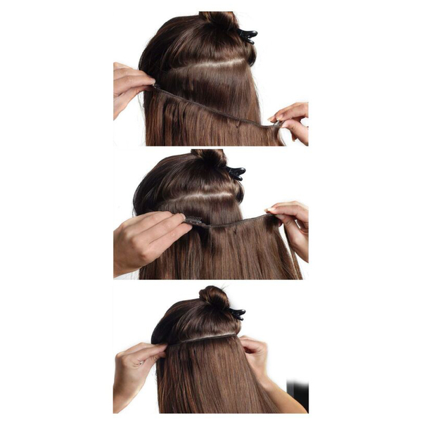 Beauty Works Deluxe Clip In Hair Extensions 18 Inch Gold Ombre 4