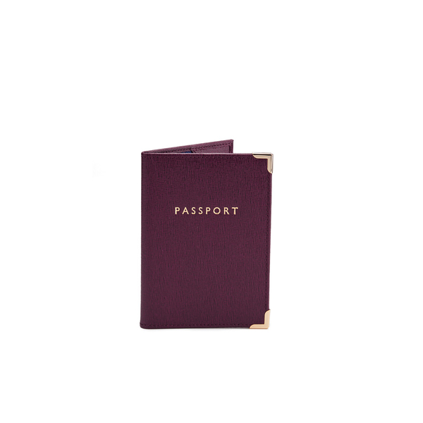 Aspinal of London Passport Cover Burgundy