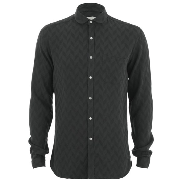 Oliver Spencer Men's Eton Collar Long Sleeve Shirt - Wiston Charcoal ...