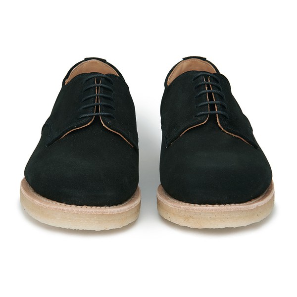 YMC Women's Solovair Suede Crepe Sole Lace Up Derby Shoes - Black Suede ...