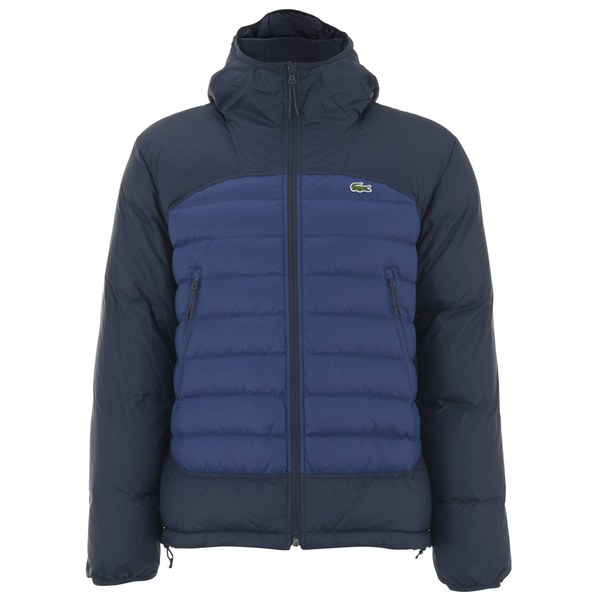 Lacoste Men's Colour Block Padded Jacket Navy Clothing