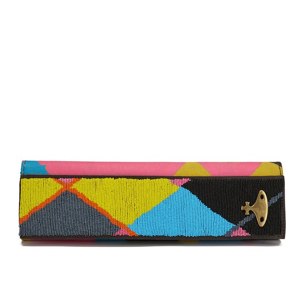 Vivienne Westwood Women S Argyle Beaded Clutch Bag Yellow Free Vivienne Westwood Women S Argyle Beaded Clutch Bag Yellow Image 1