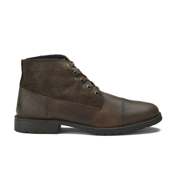 Jack & Jones Men's Kingsley Leather/Suede Boots Brown Stone: Image 1 Jack & Jones Men's Kingsley Leather/Suede Boots Brown Stone: Image 1