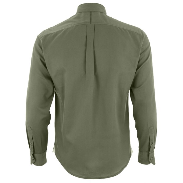 Knutsford x Tripl Stitched Men's Long Sleeve Woven Pique Shirt - Khaki ...