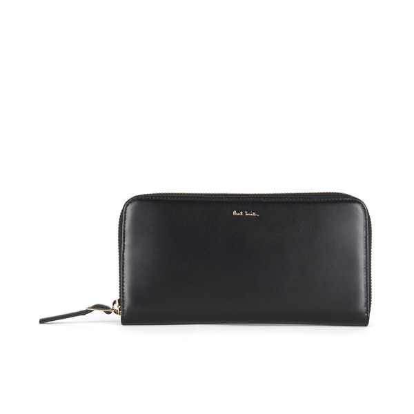 Paul Smith Accessories Women&#39;s Leather Zip Around Wallet - Black - Free UK Delivery over £50