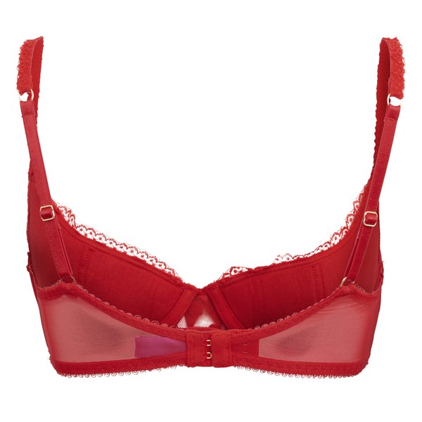 L'Agent by Agent Provocateur Women's Rosalyn Quarter Cup Bra - Red ...