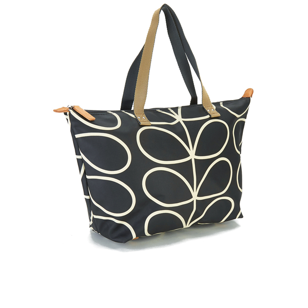 Orla Kiely Women's Stem Zip Shopper Bag - Black
