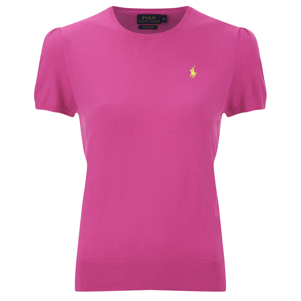 Polo Ralph Lauren Women's Short Sleeve Sweater - Knockout Pink - Free ...