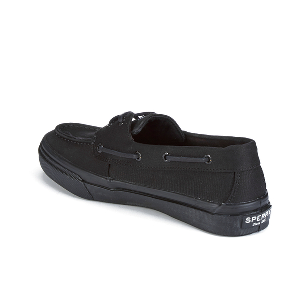 sperry black boat shoes