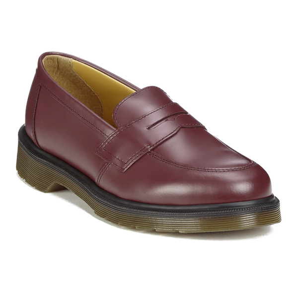 Dr. Martens Women's Addy Loafers - Cherry Red Smooth - FREE UK Delivery