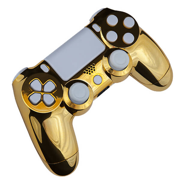 PlayStation DualShock 4 Custom Controller - Gold & White ...