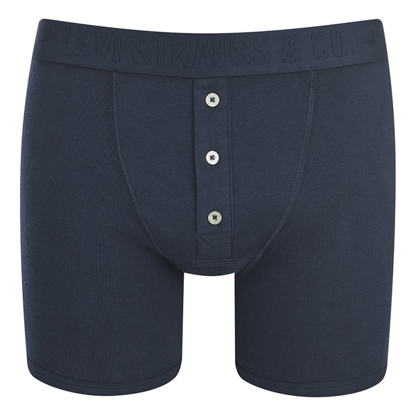 Levi's Men's Long Button Boxers - Navy Mens Underwear | Zavvi USA