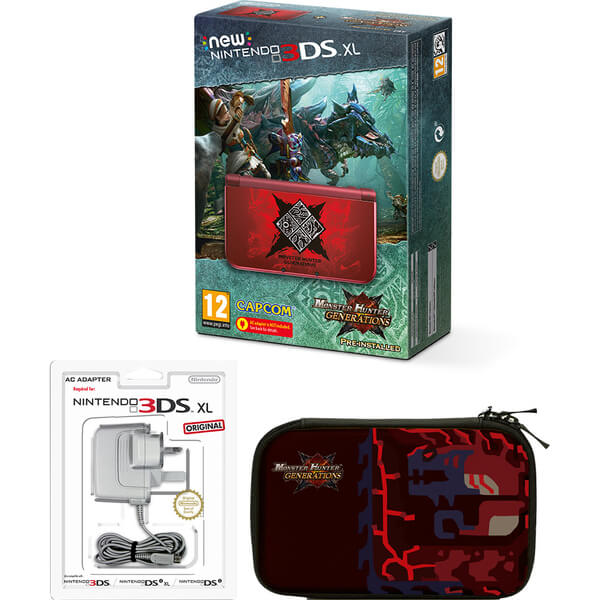 New Nintendo 3DS XL Monster Hunter Generations Edition + Case