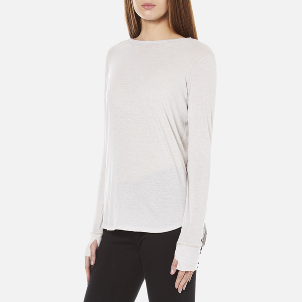 Helmut Lang Women's Long Sleeve Thumb Hole T-Shirt - White Melange ...