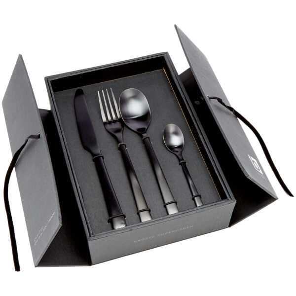 Broste Copenhagen Hune Matt Black Cutlery Set Homeware