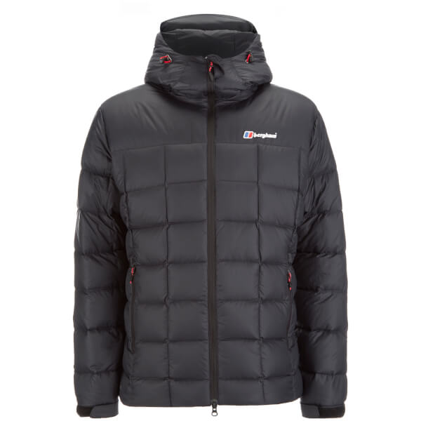 Berghaus Men's Popena Hooded Hydrodown Fusion Jacket - Black Clothing ...