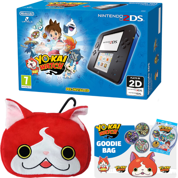 Nintendo 2DS Black/Blue + YOKAI WATCH Pack Nintendo Official UK Store