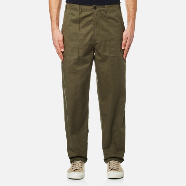 Universal Works Men's Fatigue Pants - Olive - Free UK Delivery over £50