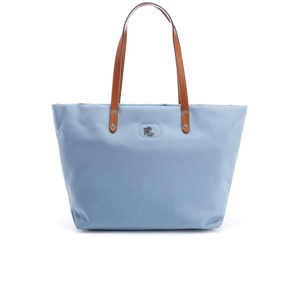 Lauren Ralph Lauren Women's Bainbridge Nylon Tote Bag Blue Mist