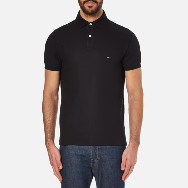 Tommy Hilfiger Men's Slim Fit Small Logo Polo Shirt - New Black ...