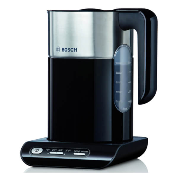 Bosch TWK8633GB Styline Toaster and Kettle Black Homeware