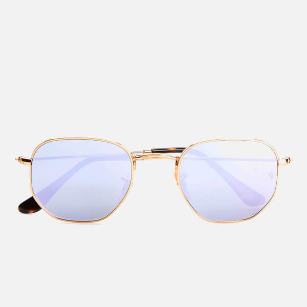 Ray-Ban Hexagonal Metal Frame Sunglasses - Gold/Wisteria