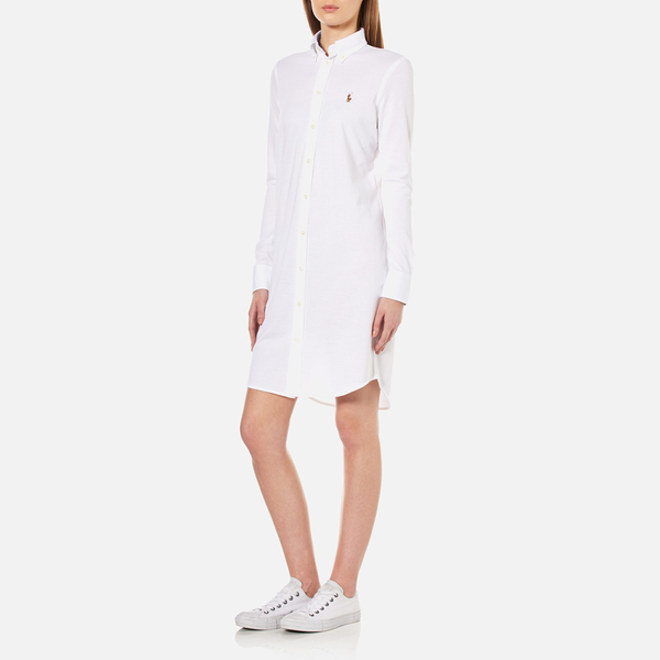 Polo Ralph  Lauren  Women s Oxford Shirt  Dress  White  