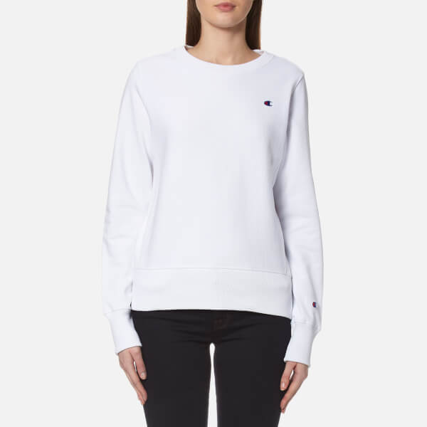 Champion Women's Crew Neck Sweatshirt - White Womens Clothing | TheHut.com