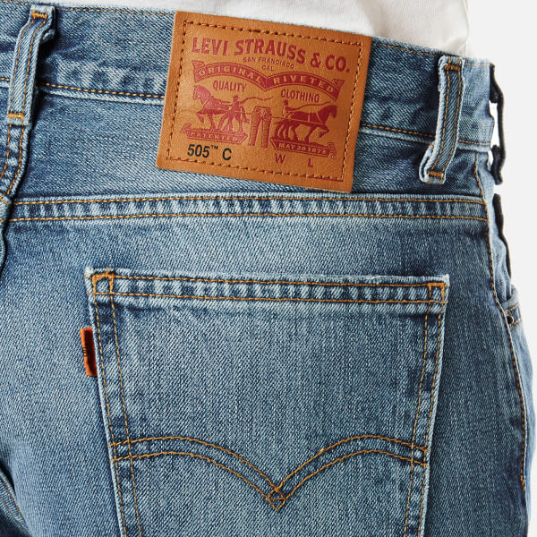 Levi's Women's Orange Tab 505 C Cropped Jeans - Heat Stroke - Free UK ...