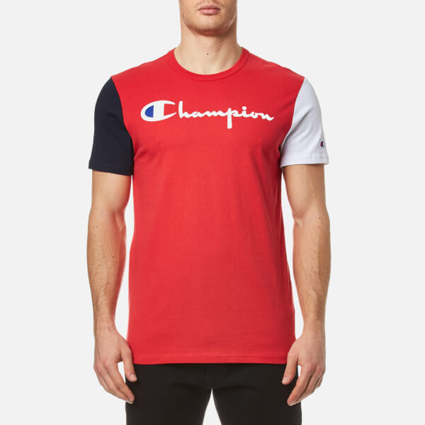 Champion Men's Chest Logo T-Shirt - Red Clothing | TheHut.com