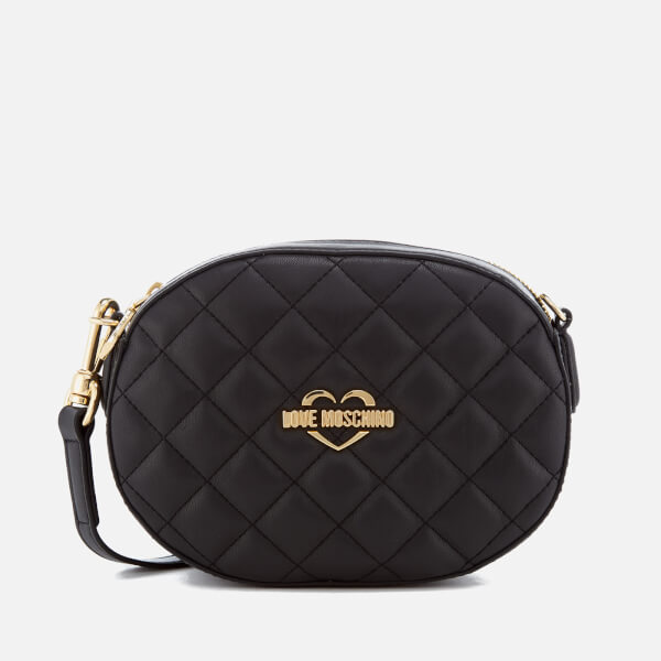 Love Moschino Women&#39;s Quilted Round Small Cross Body Bag - Black Womens Accessories | 0