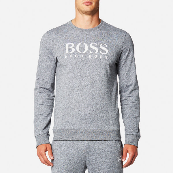 BOSS Hugo Boss Men's Large Logo Sweatshirt - Charcoal - Free UK ...