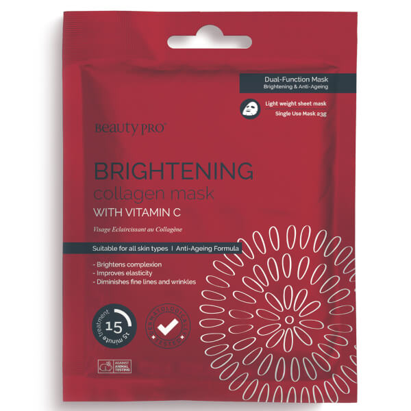 BeautyPro Brightening Collagen Sheet Mask with Vitamin C BeautyPro Brightening Collagen Sheet Mask with Vitamin C