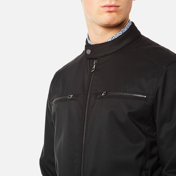 Michael Kors Men S Stretch Nylon Moto Jacket Black Clothing Michael Kors Men S Stretch Nylon Moto Jacket Black Image 4