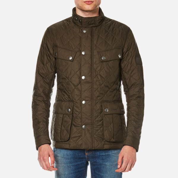 Barbour International Men's Ariel Quilt Jacket Olive Free UK