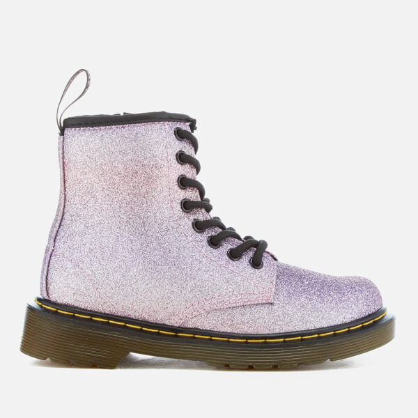 Dr. Martens Kids' Delaney Glitter 8Eye Lace Up Boots Pink/Multi