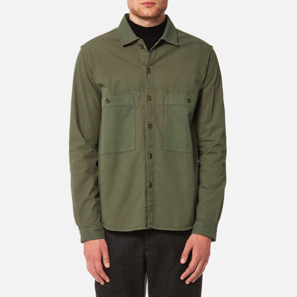 YMC Men's Doc Savage Shirt - Olive - Free UK Delivery over £50