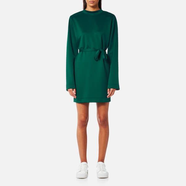 House of Sunny Women's Kicker T-Shirt Long Sleeve Dress - Organic Green