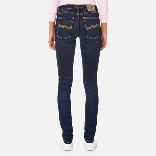 Nudie Jeans Women's Skinny Lin Jeans - Dark Blue Authentic - Free UK Delivery over Â£50