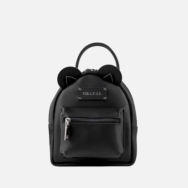 Grafea Women's Mini Zippy Bear Backpack - Black Womens Accessories ...