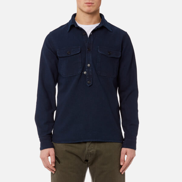 Edwin Men's Loggerhead Popover Shirt Rinsed Mens Clothing